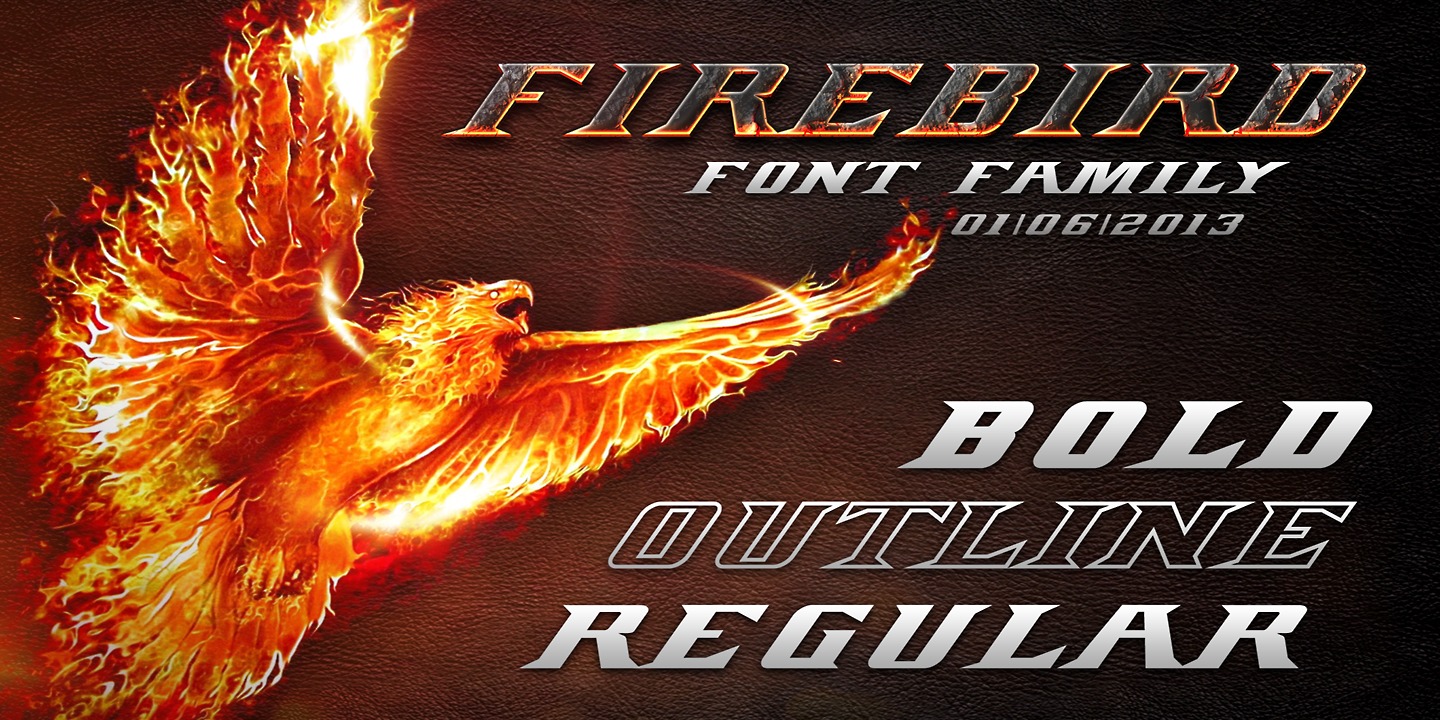 Beispiel einer Firebird Regular-Schriftart